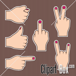 Related Hand Gestures Cliparts