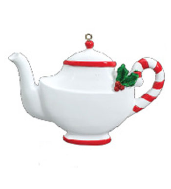 Teapot Personalized Christmas Ornament