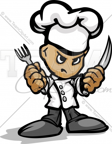 Chef Knife Clip Art Cartoon Kitchen Chef With Hat