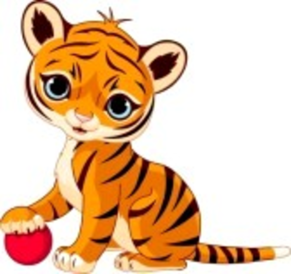 Cute Baby Tiger Cartoon   Free Images At Clker Com   Vector Clip Art