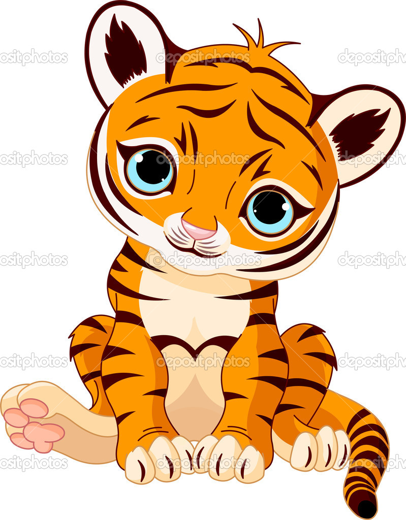 Cute Tiger Clip Art Depositphotos 6278832 Cute Tiger Cub Jpg