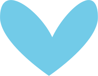 Modern Blue Heart Clip Art Image   Plain And Simple Blue Colored Heart