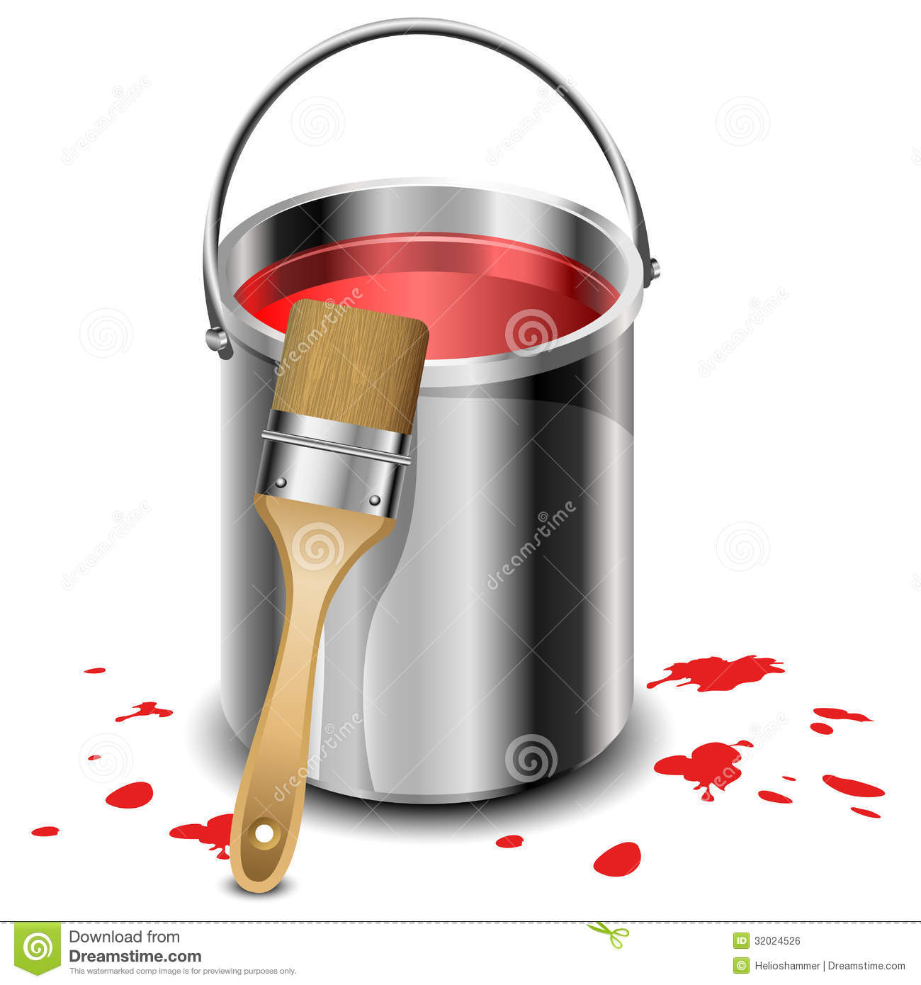 Paint Bucket Clip Art Black And White Paint Bucket Paint Brush Red