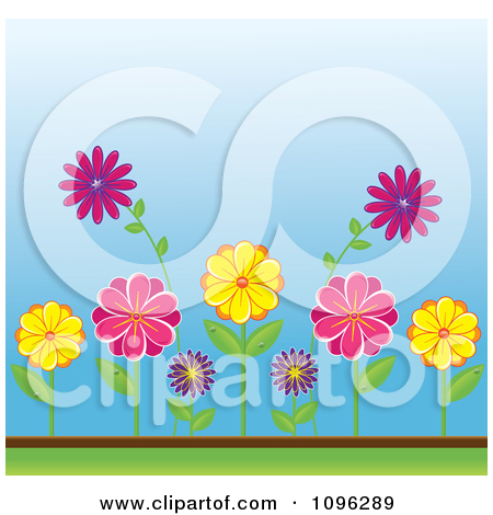 Royalty Free  Rf  Flower Bed Clipart Illustrations Vector Graphics