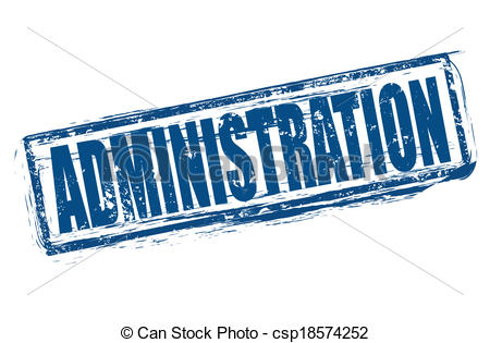Clipart Vector Of Administration Grunge Stamp Whit On Vector