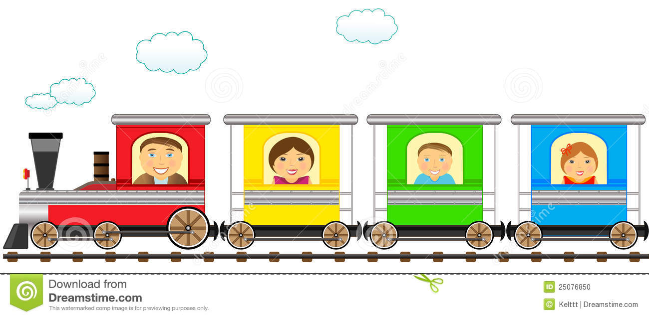 Passenger Train Clipart Colorful Family Train Railroad 25076850 Jpg