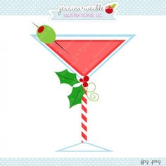Clipart Digital Graphic  Christmas  Drinks  Diy  Crafts  Illustration