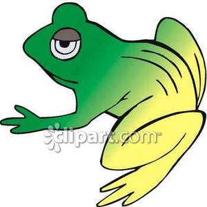 Green And Yellow Toad   Royalty Free Clipart Picture