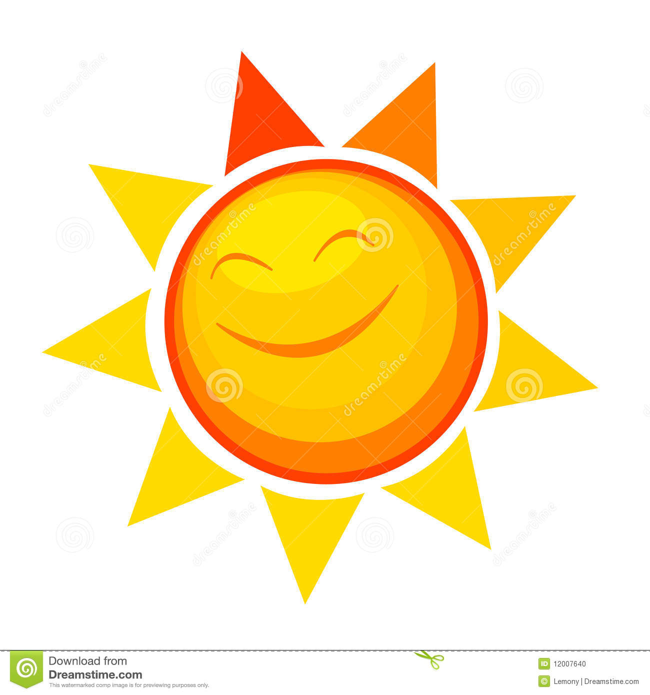 Happy Sunshine Clipart Stock Photo  Happy Sun