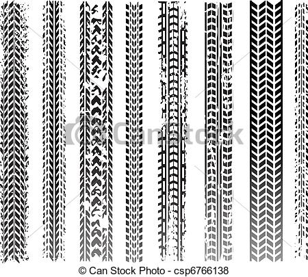 Vector Of Dirty Tire Tracks Csp6766138   Search Clip Art Illustration
