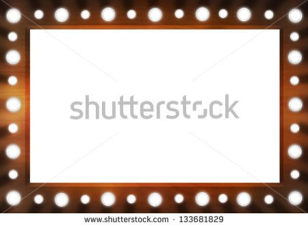 Marquee Lights Border Clipart Brown Back Stage Light Mirror