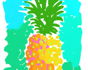     Print 11x14 Kelly Tracht Lilly Pulitzer Art Painting Fruit Clipart