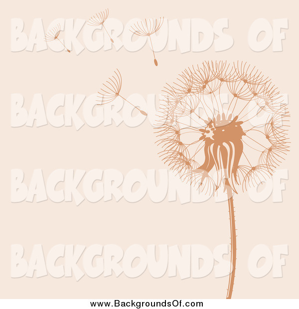 Vector Clipart Of A Background Of Dandelion Seeds Flying In The Wind