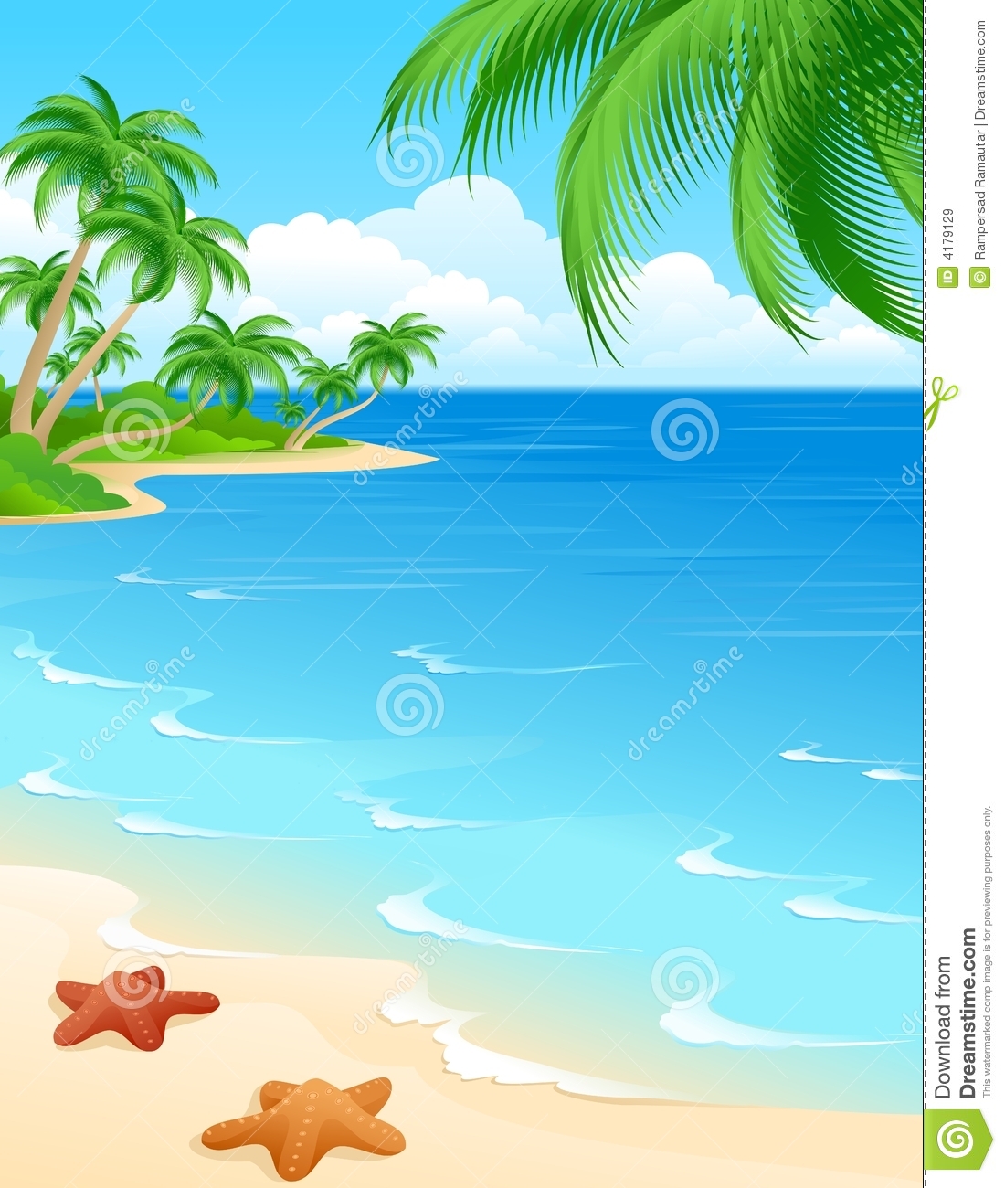 Beach Scene Royalty Free Stock Images   Image  4179129