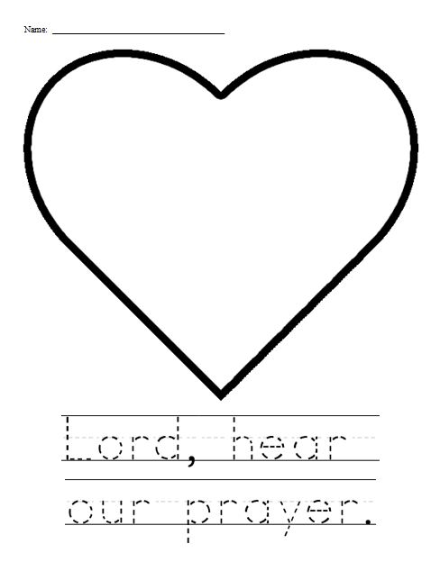 Lord Hear Our Prayer Activity Sheet  For Younger Students   Have The