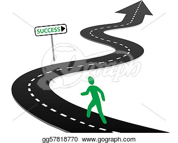 On Curvy Highway To Success And Bright Future  Stock Eps Gg57818770