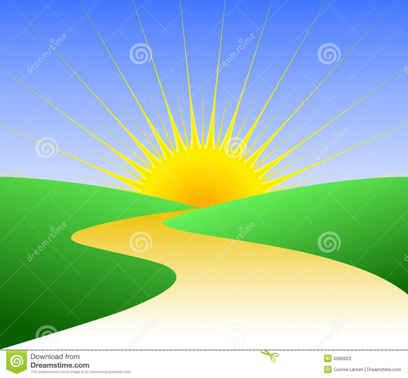 Pathway To Success Clipart Golden Path Bright Future Eps