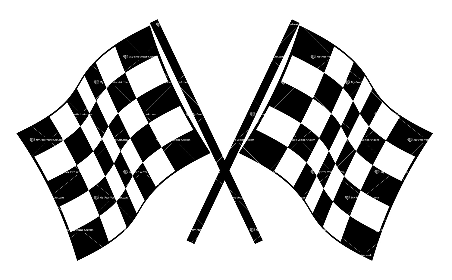 Checkered Flags   Vector Illustrations Of Checkered Flags Ready To