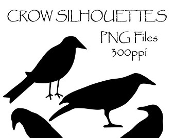 Crow Silhouettes Crow Clipart Cli P Art Birds Black Crows Graphics