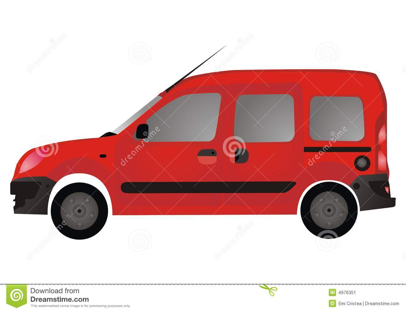 Red Van Autovehicle  Car  Stock Image   Image  4976351