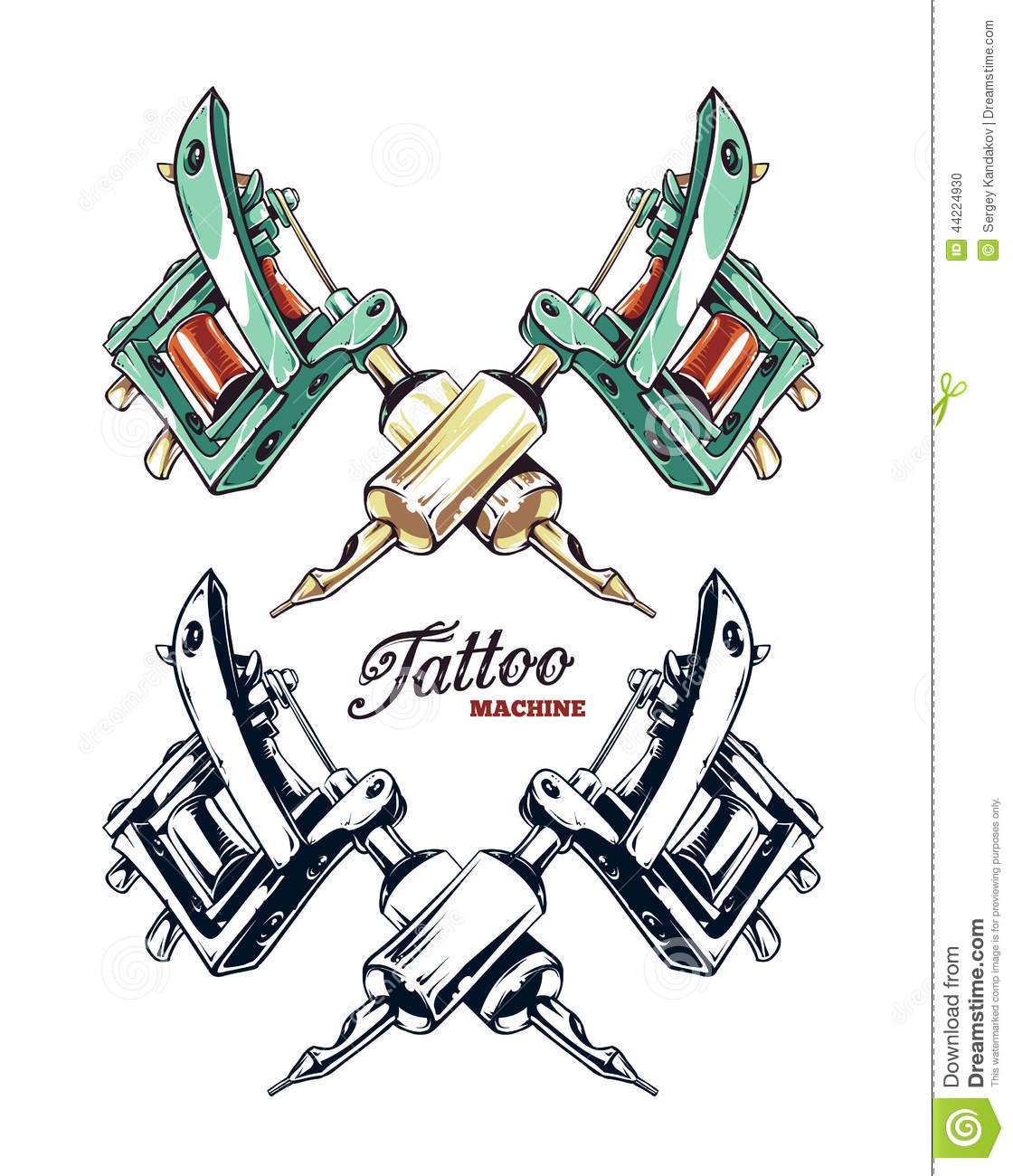 Tattoo Machine Vector Stock Vector   Image  44224930