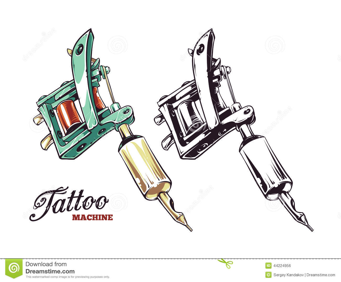 Tattoo Machine Vector Stock Vector   Image  44224956