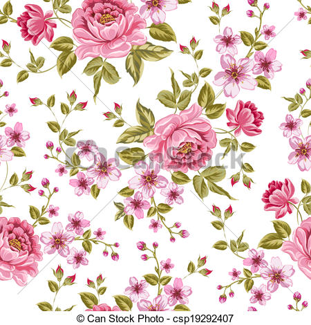 Vector   Luxurious Color Peony Pattern    Stock Illustration Royalty