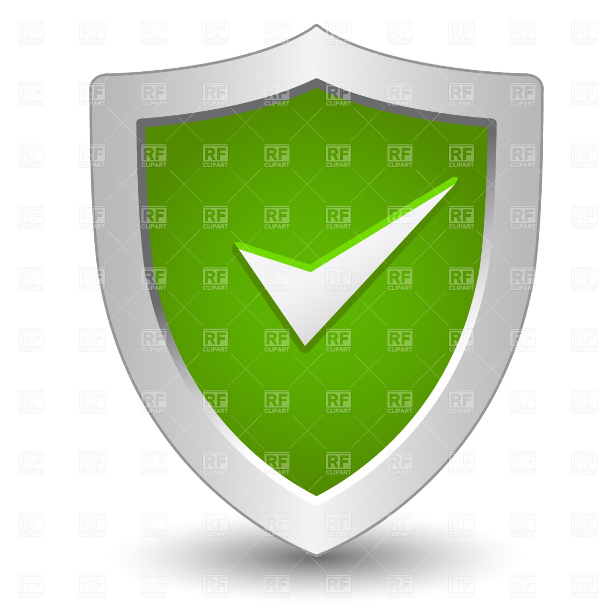 Shield With Check Mark 1263 Download Royalty Free Vector Clipart