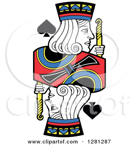 Clipart Of A Borderless Jack Of Spades Playing Card   Royalty Free