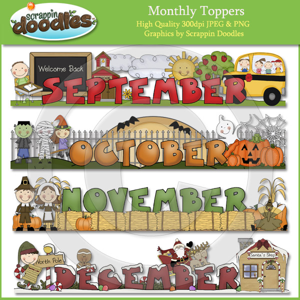 December Download    5 50   Scrappin Doodles Creative Clip Art
