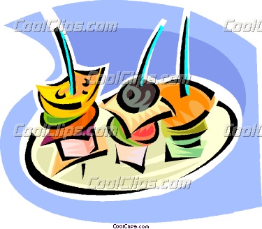 Hors D Oeuvres Vector Clip Art
