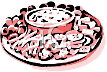 Platter Of Hors D Oeuvres Clipart Image   Foodclipart Com