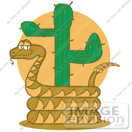 Royalty Free Cartoon Clip Art Of A Rattlesnake Holding Out His Rattle