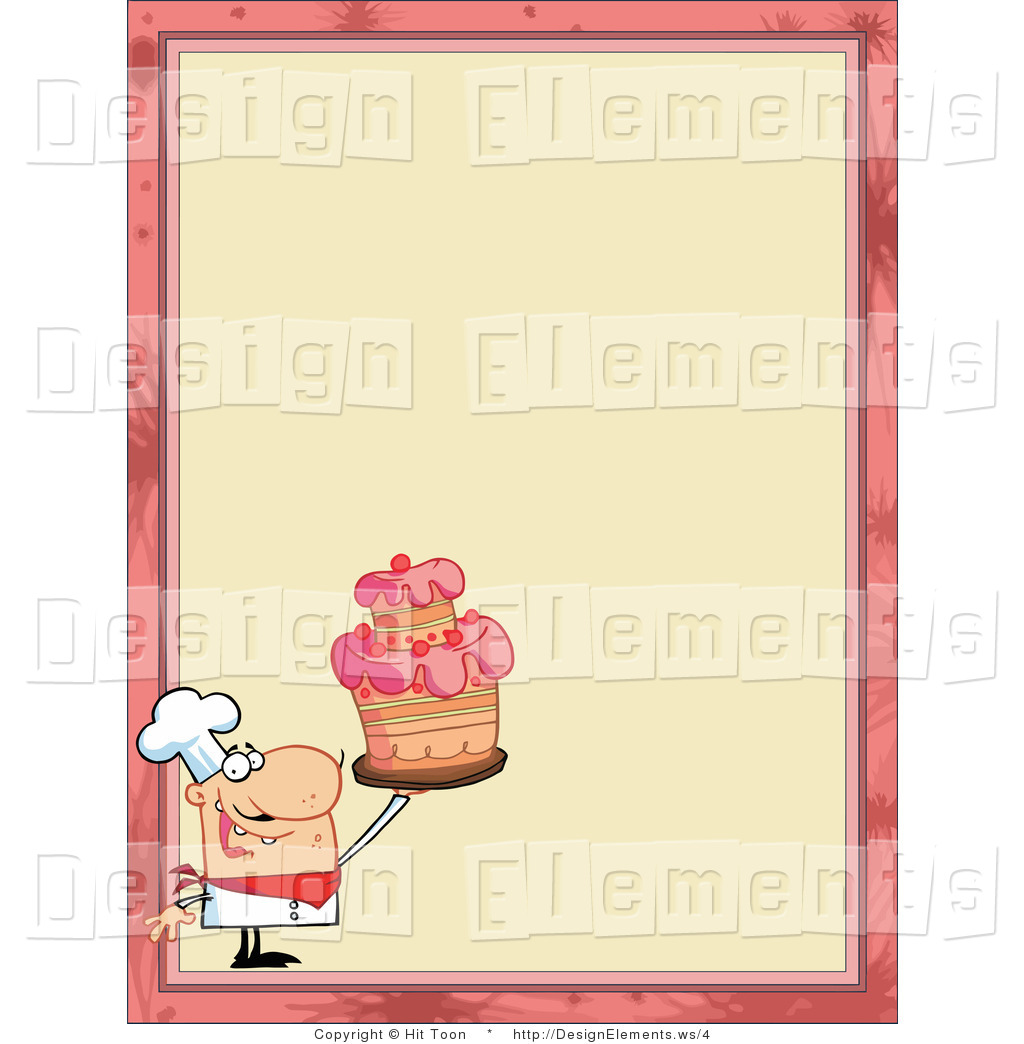 Vector Design Element Clipart Of A Cake Maker Border By Hit Toon    4