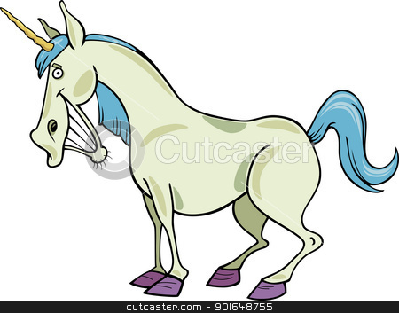 Cartoon Unicorn Stock Vector Clipart Cartoon Illustration Of Funny
