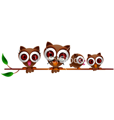 Cute Family Tree Background Cute Owl Family Vector 1011450 Jpg