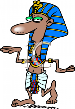 Man Wearing An Egyptian Pharoah Costume   Royalty Free Clipart Picture