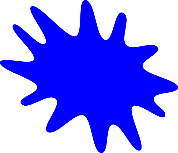Blue Paint Splat Clip Art At Clker Com   Vector Clip Art Online    
