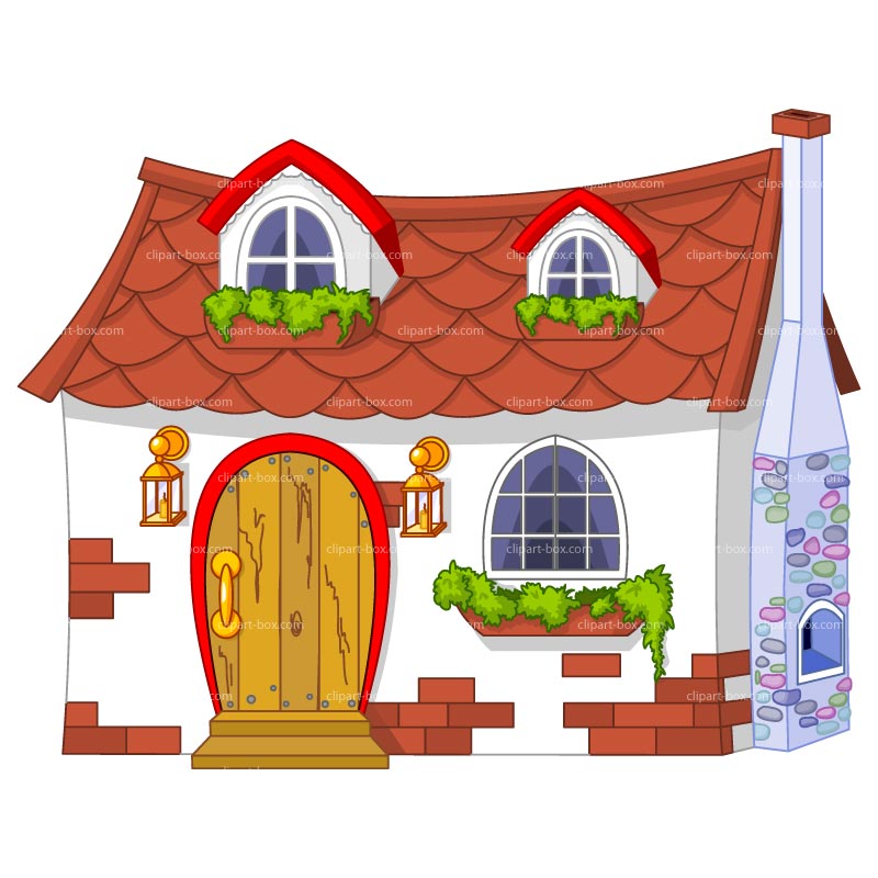 Clipart Cute House   Royalty Free Vector Design