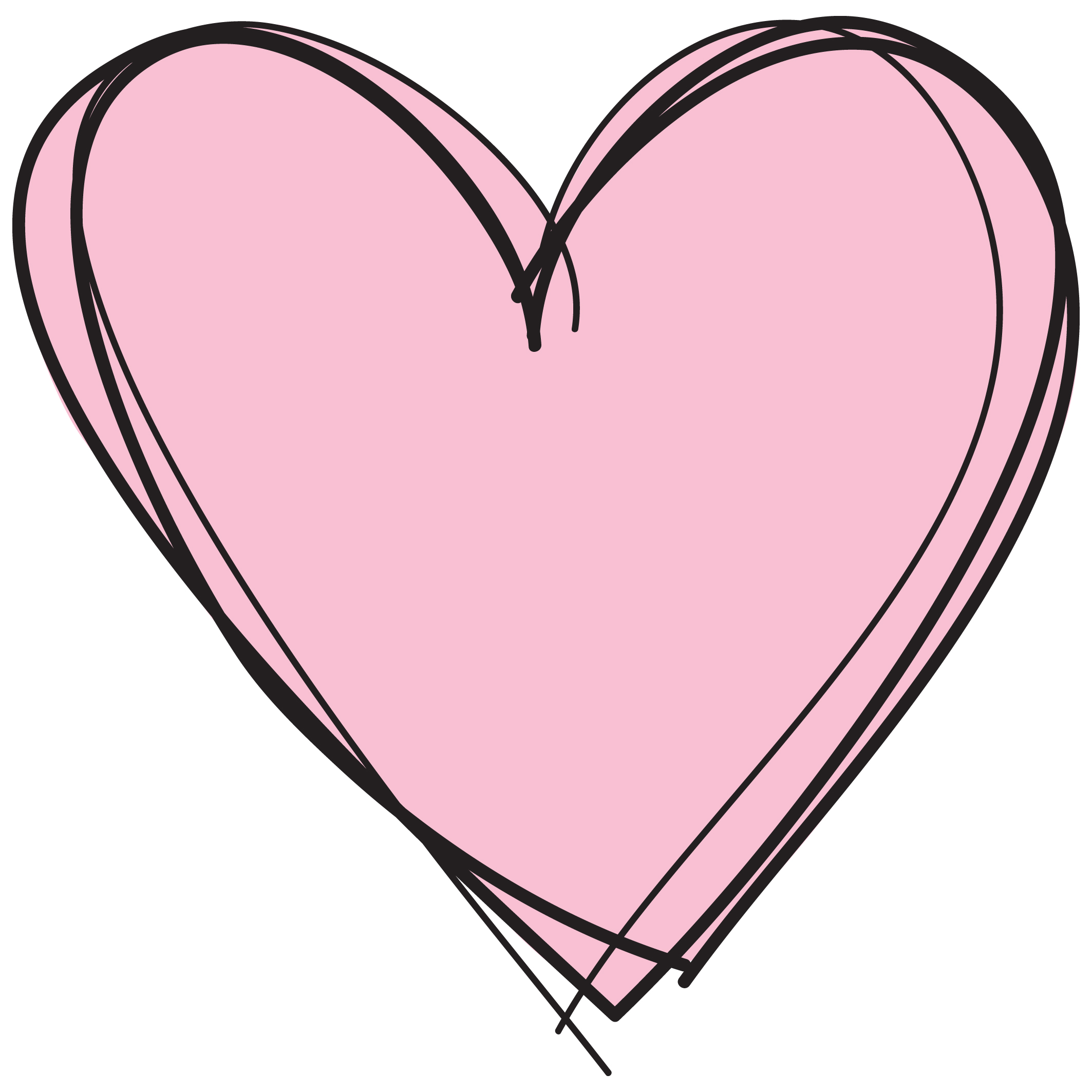 Pink Heart Outline Clipart   Clipart Panda   Free Clipart Images