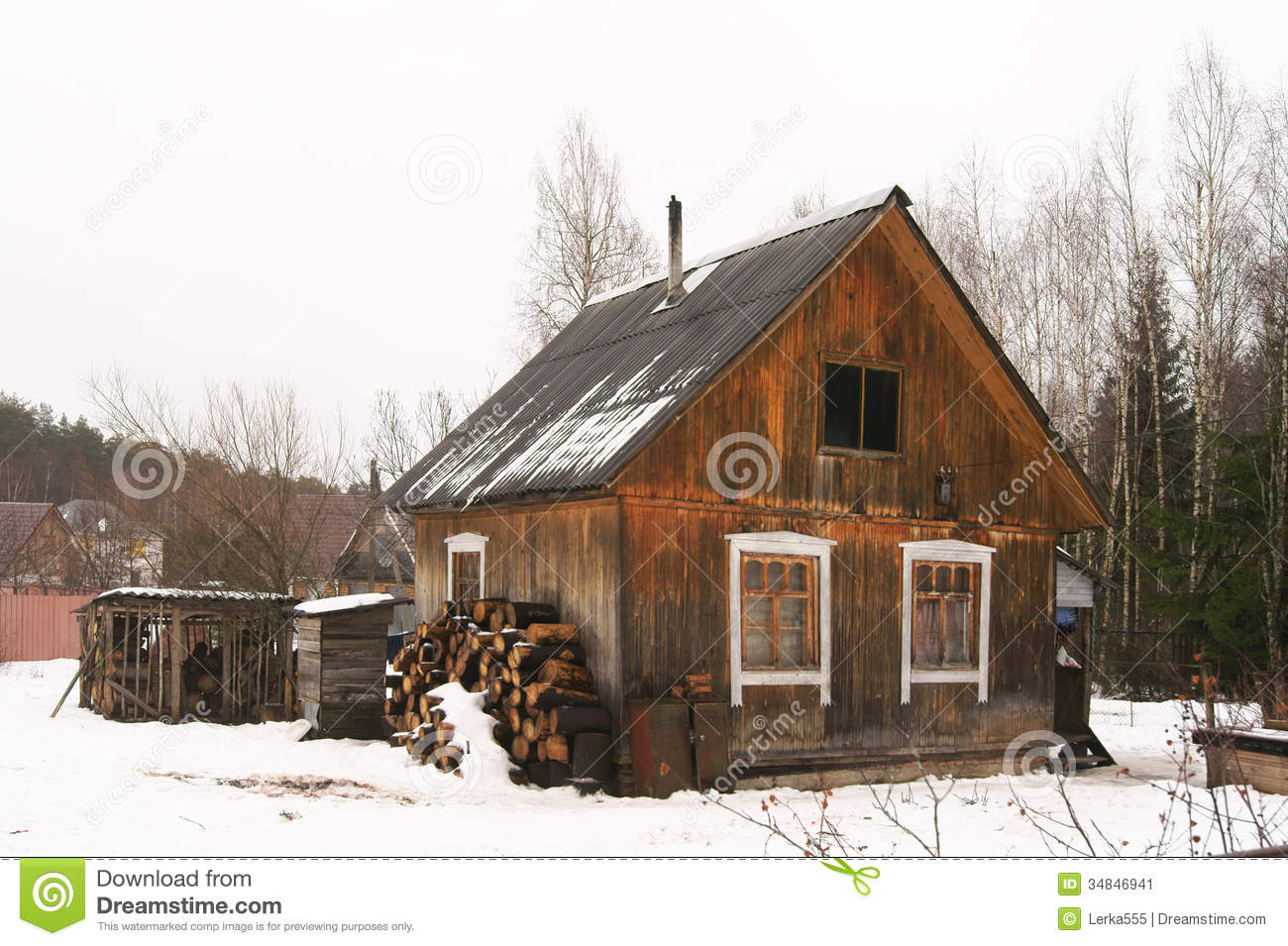 Poor House Clipart Rural Poor House Stock Image