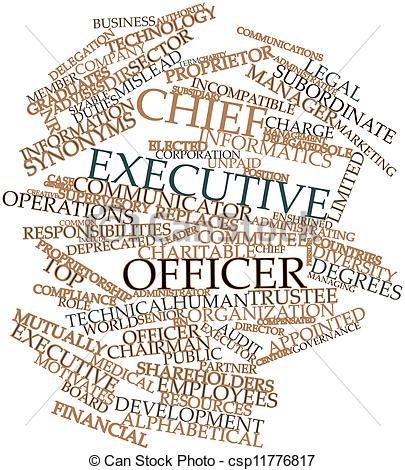 Abstract Word Cloud For Chief Executive Officer With Related Tags And