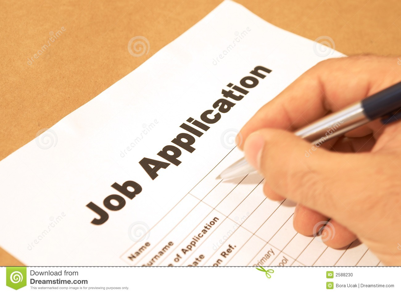 Job Application Stock Photo   Image  2588230