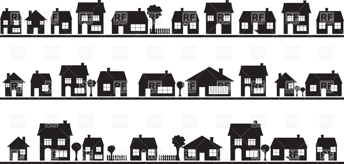Of Country Houses 34624 Download Royalty Free Vector Clipart  Eps