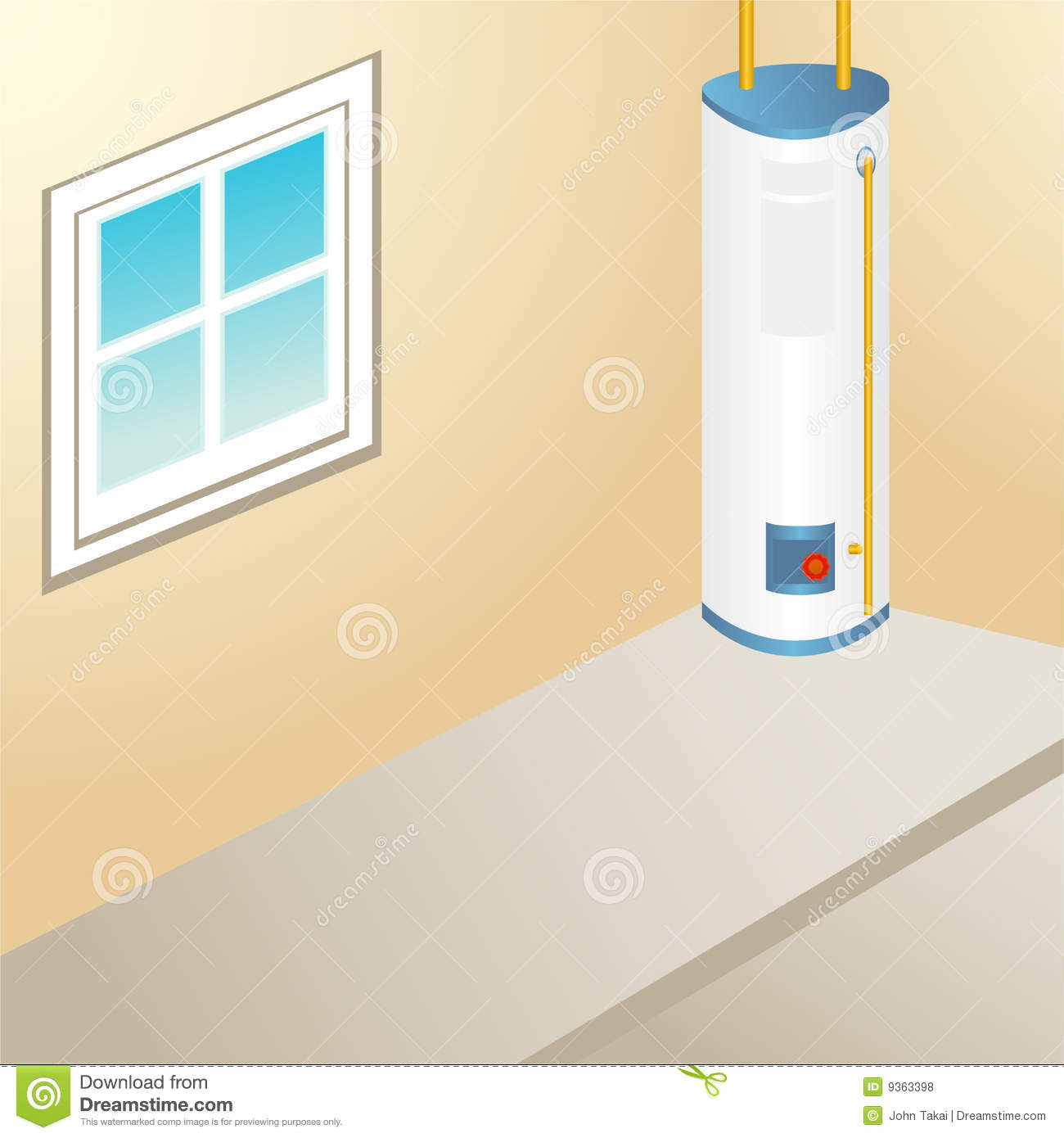 Outdoor Water Heater Royalty Free Stock Photos   Image  9363398