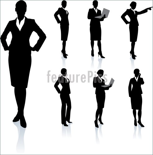 Business Woman Silhouette Clip Art