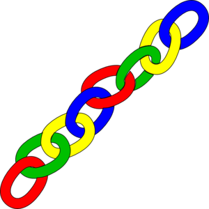 Color Chain Links   Long Clip Art