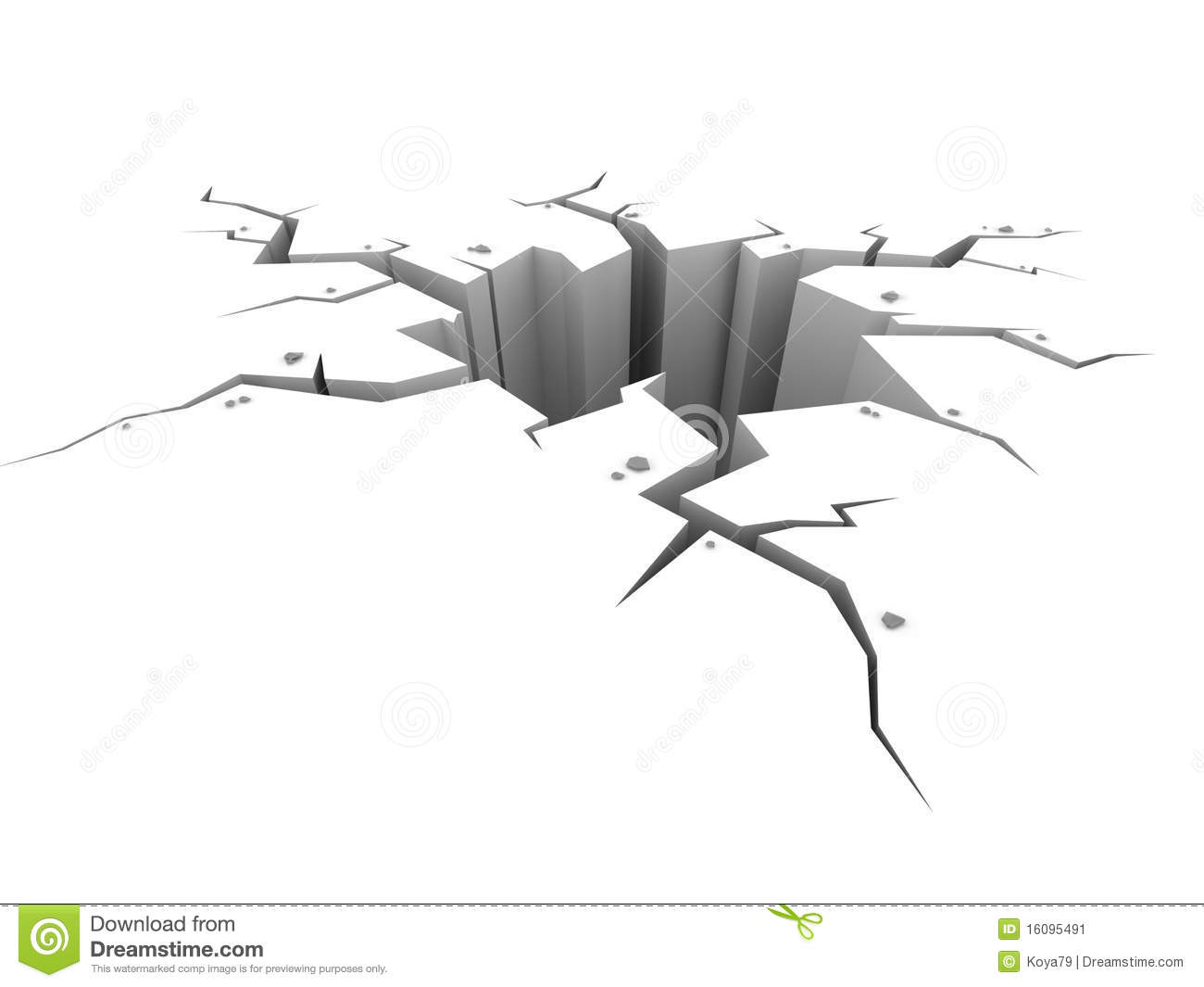 Earthquake Crack In Ground Clipart Earth Ground Crack On White