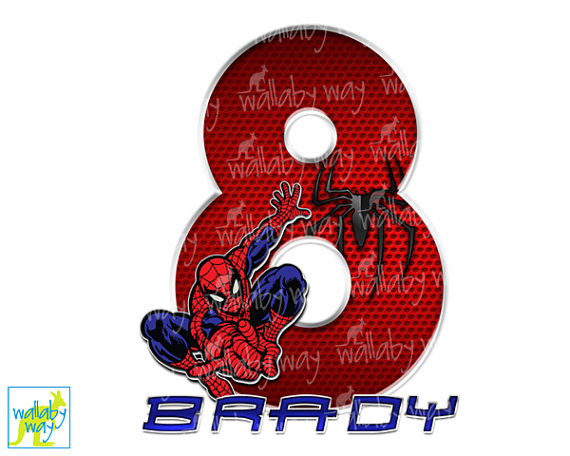 Spider Man Birthday Printable Iron On Transfer Or As Clip Art Diy