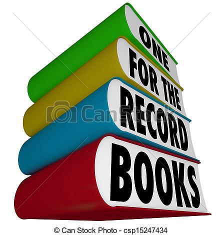 The Record Books To Illustrate A Great Record Breaking Score Or Result